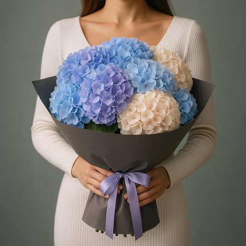Букет Гортензий «Лавандовое облако»