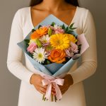 Розы оранжевые